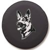 German Shepherd Spare Tire Cover - Black Vinyl
