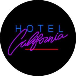 Hotel California Spare Tire Cover on Black Vinyl
