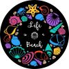 Life is a Beach w/ Shells Spare Tire Cover