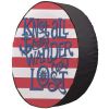 Knot All Who Wander are Lost Stripes Spare Tire Cover - Black Vinyl