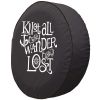 Knot All Who Wander Spare Tire Cover - Black Vinyl