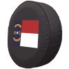 North Carolina State Flag Spare Tire Cover - Black Vinyl