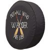 Not All Who Wander Spare Tire Cover - Black Vinyl