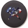 Patriotic Skull Firefighter Axes Spare Tire Cover - Black Vinyl