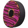 Stripe Frosting Doughnut Spare Tire Cover - Black Vinyl