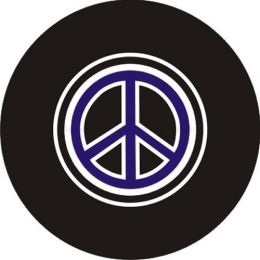 Purple Peace Sign Spare Tire Cover