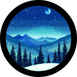 Stars Over Forest Spare Tire Cover