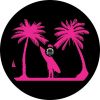 Surfer Girl Palm Trees Tire Cover
