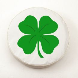 4-Leaf Clover White Spare Tire Cover