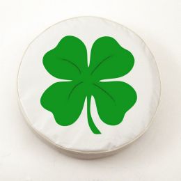 4-Leaf Clover White Spare Tire Cover