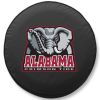 Alabama Tire Cover w/ Crimson Tide Elephant Logo - White Vinyl