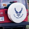 United States Air Force Tire Cover - White Vinyl