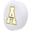 Appalachian State Tire Cover w/ Mountaineers Logo - White Vinyl