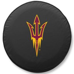 Arizona State Tire Cover w/ Pitchfork Logo - Black Vinyl