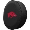 Arkansas Tire Cover w/ Razorbacks Logo - Black Vinyl