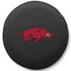 Arkansas Tire Cover w/ Razorbacks Logo - Black Vinyl