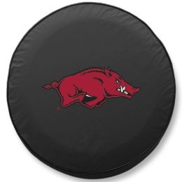 Arkansas Tire Cover w/ Razorbacks Logo - Black Vinyl