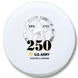 United States Army - 250 Years White Tire Cover