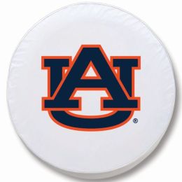 Auburn Tire Cover w/ Tigers Logo - White Vinyl