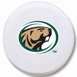 Bemidji State Tire Cover w/ Beavers Logo - White Vinyl