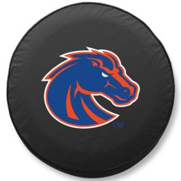 Boise State Tire Cover w/ Broncos Logo - Black Vinyl
