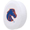 Boise State Tire Cover w/ Broncos Logo - White Vinyl