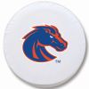 Boise State Tire Cover w/ Broncos Logo - White Vinyl