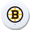 Boston Tire Cover w/ Bruins Logo - White Vinyl