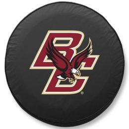 Boston College Tire Cover w/ Eagles Logo - Black Vinyl