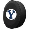 Brigham Young Tire Cover w/ Cougars Logo - White Vinyl