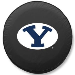 Brigham Young Tire Cover w/ Cougars Logo - Black Vinyl