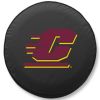 Central Michigan Tire Cover w/ Chippewas Logo - White Vinyl