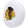 Chicago Tire Cover w/ Blackhawks Logo - White Vinyl