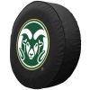 Colorado State Tire Cover w/ Rams Logo - White Vinyl