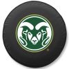 Colorado State Tire Cover w/ Rams Logo - Green Vinyl