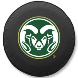 Colorado State Tire Cover w/ Rams Logo - Black Vinyl