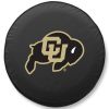 Colorado Tire Cover w/ Buffaloes Logo - Black Vinyl