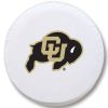 Colorado Tire Cover w/ Buffaloes Logo - White Vinyl