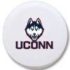 Connecticut Tire Cover w/ Huskies Logo - Black Vinyl