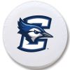 Creighton Tire Cover w/ Bluejays Logo - Black Vinyl