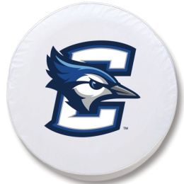 Creighton Tire Cover w/ Bluejays Logo - White Vinyl