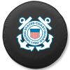 United States Coast Guard Tire Cover - Black Vinyl