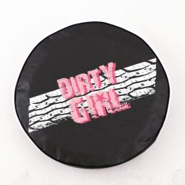 Dirty Girl w/ Tread Logo Black Spare Tire Cover