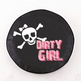 Dirty Girl w/ Skull Logo Black Spare Tire Cover