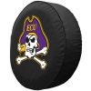 East Carolina Tire Cover w/ Pirates Logo - White Vinyl