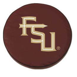 Florida State Tire Cover w/ Seminoles FSU Logo - Burgundy Vinyl