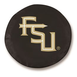 Florida State Tire Cover w/ Seminoles FSU Logo - Black Vinyl