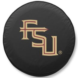 Florida State Tire Cover w/ Seminoles FSU Logo - Black Vinyl