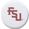 Florida State Tire Cover w/ Seminoles FSU Logo - White Vinyl
