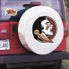 Florida State Tire Cover w/ Seminoles Logo - White Vinyl
